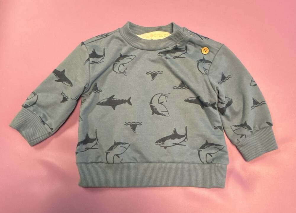 RZ by Rachel Zoe Shark Print Sweatshirt Size 3/6M Blue